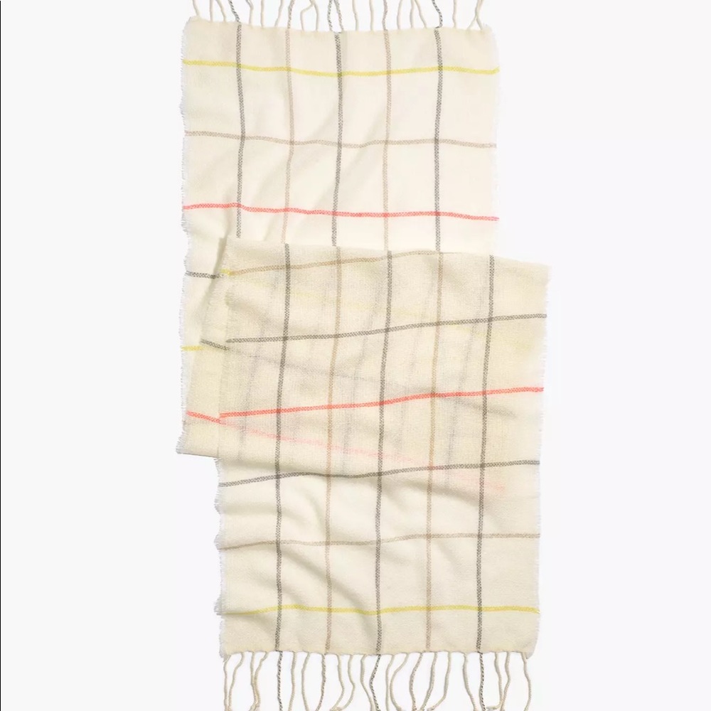 NWT Madewell Gauzy Plaid Scarf